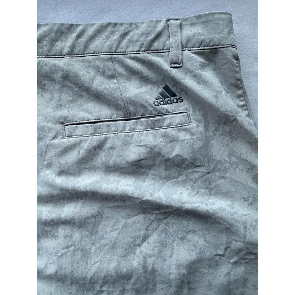 Adidas Primegreen Golf Shorts Men 40 Gray Digital Camo Stretch Performance